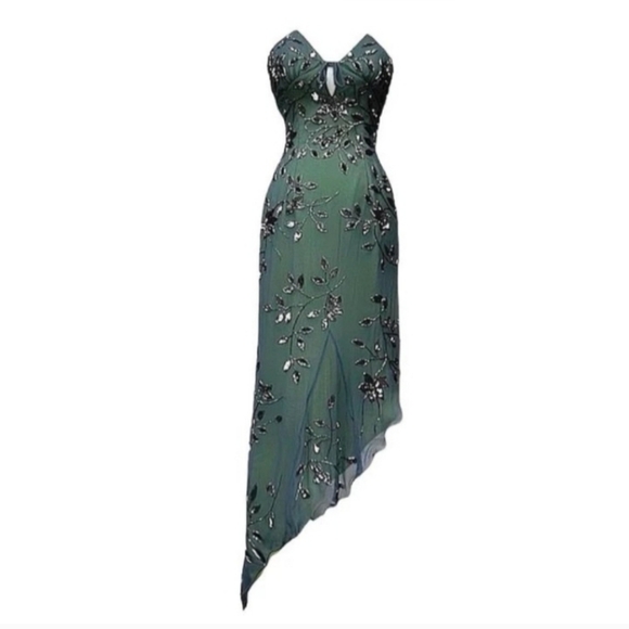 Cache Dresses & Skirts - Elegant Green Floral Women's Dress